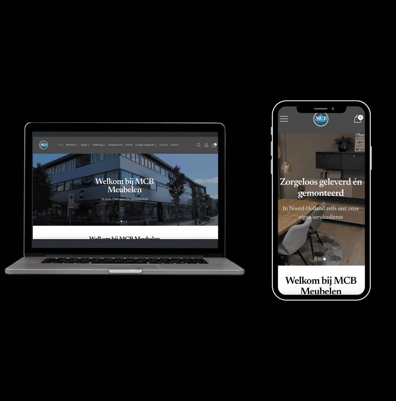De website van MCB Meubelen